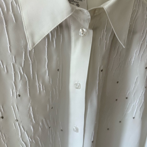 VINTAGE Western Blouse with Beaded Detail - Picture 5 of 10